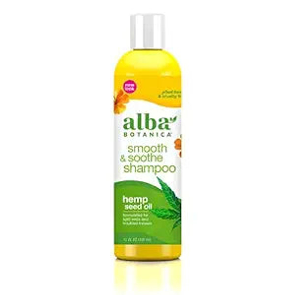 Alba Botanica, Hemp Seed Oil Smooth & Soothe Shampoo Bottle, 1 Each, 12 Oz