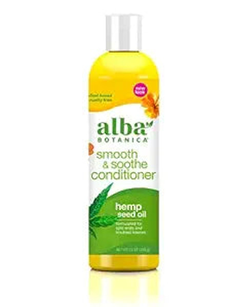 Alba Botanica, Hemp Seed Oil Smooth & Soothe Conditioner Bottle, 1 Each, 12 Oz