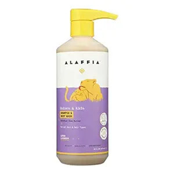Alaffia, Babies And Kids Shampoo And Body Wash Lemon Lavender, 1 Each, 16 Oz