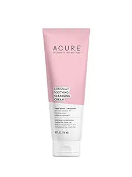 Acure, Seriously Soothing Cleansing Cream, Sensitive Facial Cleanser, 1 Each, 4 Oz