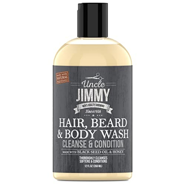 Uncle Jimmy Hair, Beard & Body Wash, 12 Oz