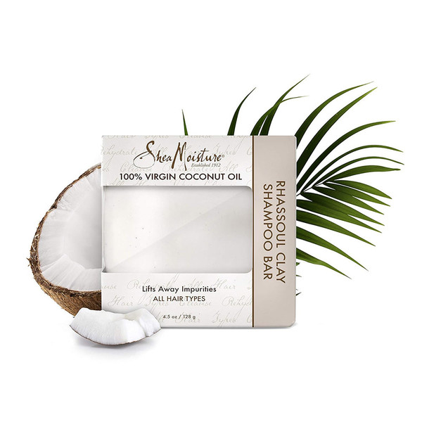 100% Virgin Coconut Oil Clay Shampoo Bar , 4.5 Ounce