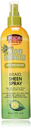 African Pride Olive Miracle Braid Sheen Spray 12 Oz