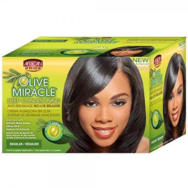 African Pride Hair Conditioner And Relaxer Kit, Regular, Olive, 1 Oz, 12 Count