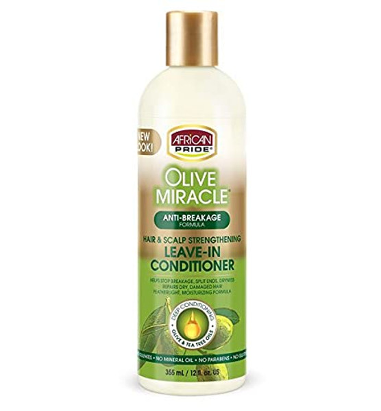 African Pride Olive Miracle Leave-In Conditioner, 12 Ounce