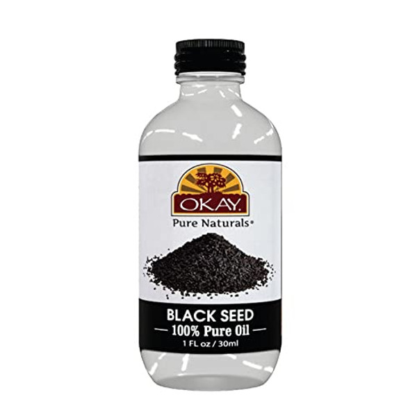 Okay 100% Pure Black Seed Oil For Hair & Skin, 1 Oz