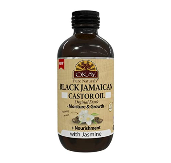 Okay Black Jamaican Original Dark, Brown, Jasmine, 4 Fluid Ounce