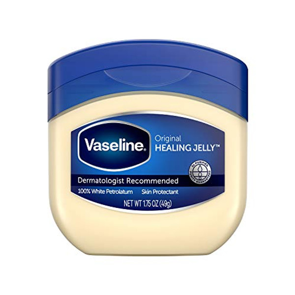 Vaseline Healing Jelly For Dry Cracked Skin And Eczema Relief Original 100 Percent Pure Petroleum Jelly 1.75 Oz,