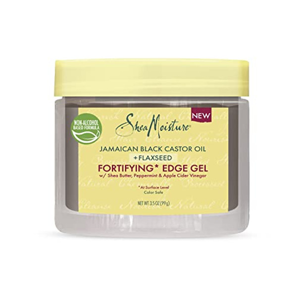 Sheamoisture Styling Black Edge Control Gel For Curly Hair Jamaican Black Castor Oil And Flaxseed Paraben-Free Anti-Frizz Hair Gel 3.5 Oz