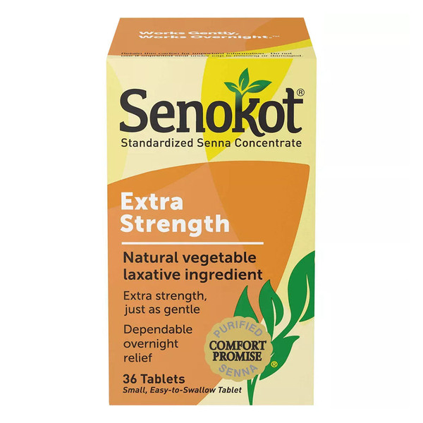 Senokot Extra Strength Natural Vegetable Laxative , 36 Ct