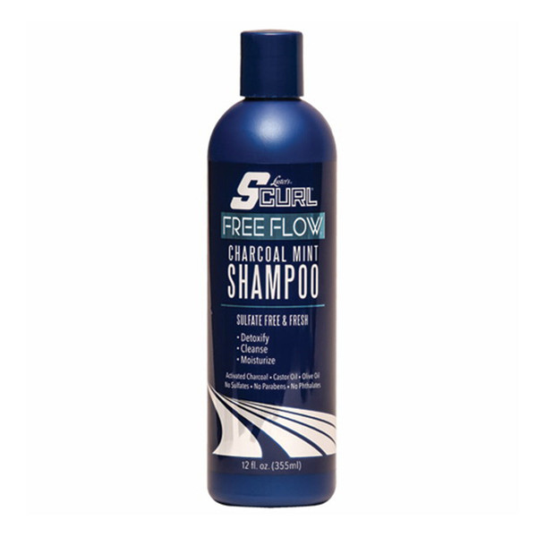 Lusters Scurl Free Flow Charcoal Mint Shampoo - 12 Oz