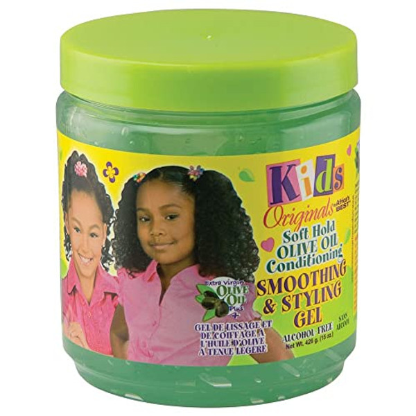 Originals By Africa'S Best Kids Africa'S Best Kids Originals Soft Hold Olive Oil Conditioning Smoothing & Styling Gel, Alcohol Free, 15Oz Jar