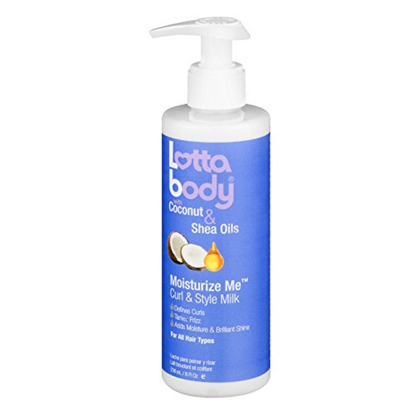 Coconut Oil And Shea Moisturize Me Curl & Style Milk By Lotta Body, Defines Curls, Anti Frizz, Adds Moisture & Shine 8 Fl Oz