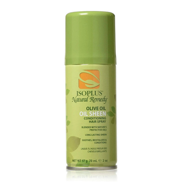 Isoplus Natural Remedy Olive Oil Sheen Conditioning Hair Spray, 2 Oz