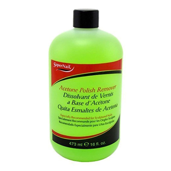 Super Nail Acetone Polish Remover, Clear, 16 Fl Oz