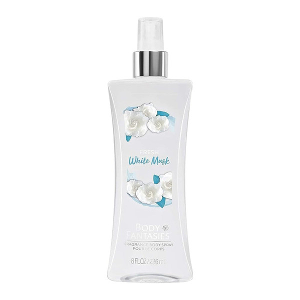 Body Fantasies Signature Fragrance Body Spray, Fresh White Musk, 8 Fluid Ounce