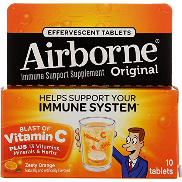 Airborne On-The-Go Packs - Zesty Orange 10 Ct. 1 Ea