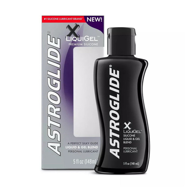 Astroglide X Liquigel Personal Lubricant (5 Oz.)   Revolutionary Silicone Liquid And Gel Hybrid Personal Lube   Lightweight And Silky   Sex Lube For Men, Women And Couples