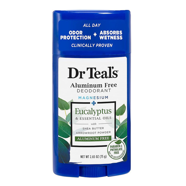 Dr Teal'S Aluminum Free Deodorant - Eucalyptus - Paraben & Phthalate Free - 2.65 Oz