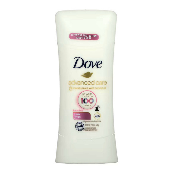 Dove Invisible Advanced Care Antiperspirant Deodorant, Clear Finish, 2.6 Ounce