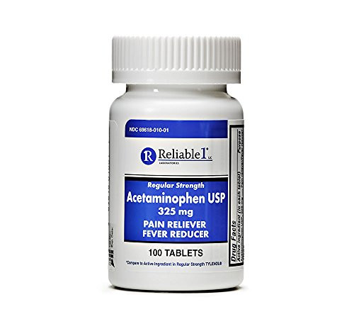 Reliable 1 Regular Strength Acetaminophen Usp 325 Mg 100 Tablets