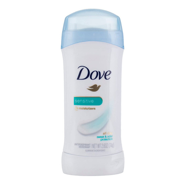 Dove Invisible Solid Antiperspirant Deodorant Stick Sensitive, 2.6 Oz