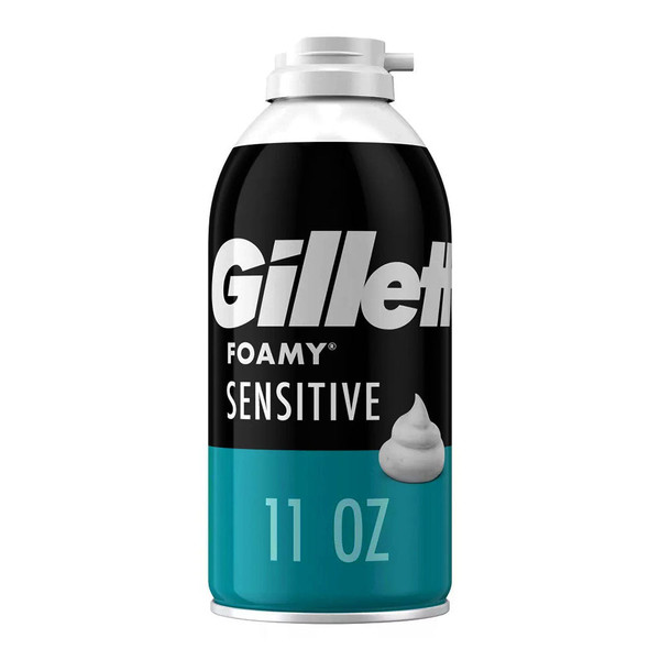 Gillette Foamy Sensitive Shave Foam For Men, Sensitive Skin, 11 Oz