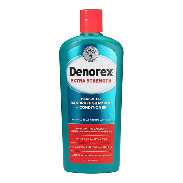 Denorex Extra Strength Medicated Dandruff Relief Shampoo Plus Conditioner With 3% Salicylic Acid, 10 Fl Oz