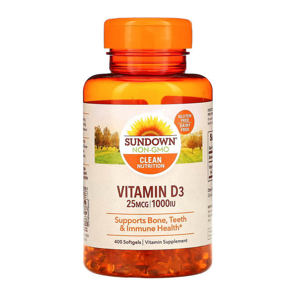 Sundown Naturals Vitamin D3 25 Mcg (1000 Iu), 400 Softgels