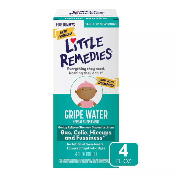 Little Remedies Gripe Water For Baby Gas Colic Or Hiccups - 4 Fl Oz