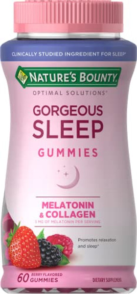 Nature'S Bountyâ® Optimal Solutions Gorgeous Sleep, With Melatonin & Collagen, 60 Gummies