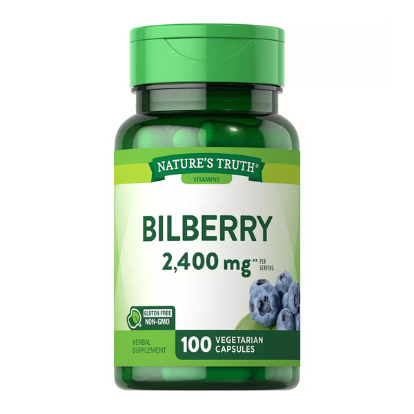 Bilberry Fruit Extract Capsules 2400Mg   100 Count   Non-Gmo & Gluten Free   By Nature'S Truth