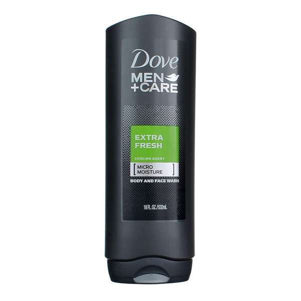 Dove Men+Care Body Wash And Face Wash Extra Fresh Cleanser 18 Oz
