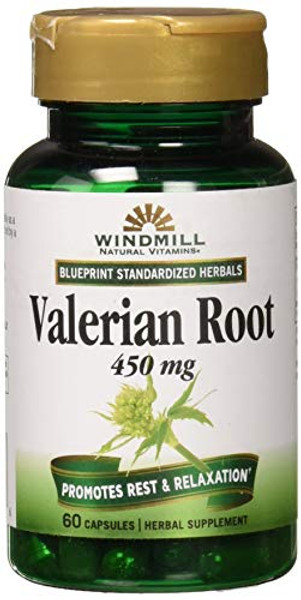 Valerian Root 450Mg Extract 60 Caps By Windmill