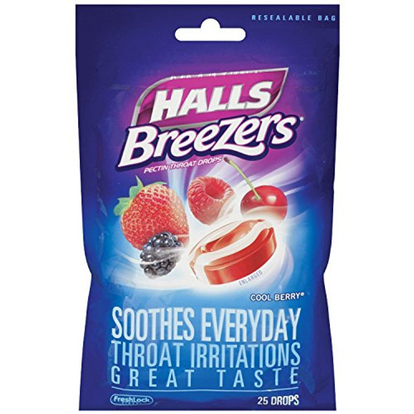 Halls Breezers Cool Berry Drops, 25 Drops