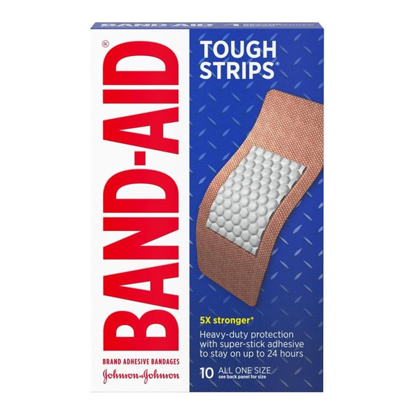 Band-Aid Brand Tough Strips Adhesive Wound Bandage, Extra Large, 10 Ct