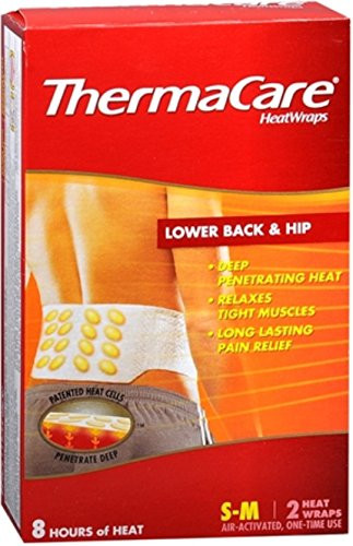 Thermacare Lower Back & Hip S-M Pain Relief Heat Wraps, 2 Ct