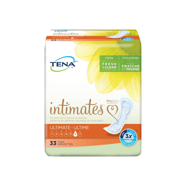 Tena Intimates Ultimate Incontinence Pad For Women, 33 Count