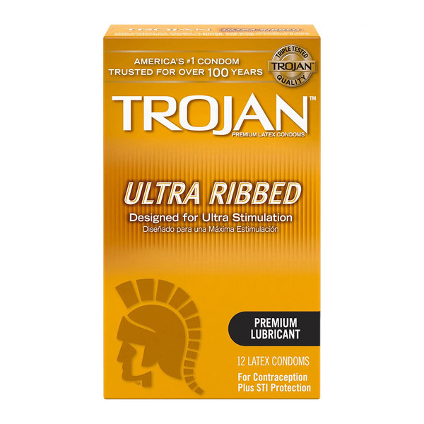 Trojan Stimulations Spermicidal Latex Condoms 12 Each