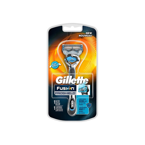 Gillette Fusion Proshield Chill Razor With Flexball Handle & Blade Refill 1 Ea