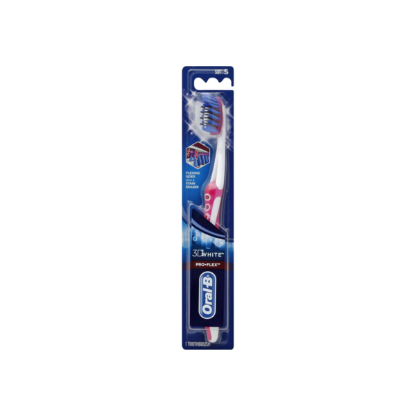 Oral-B 3D White Pro-Flex Toothbrush, Soft, Full Head 1 Ea