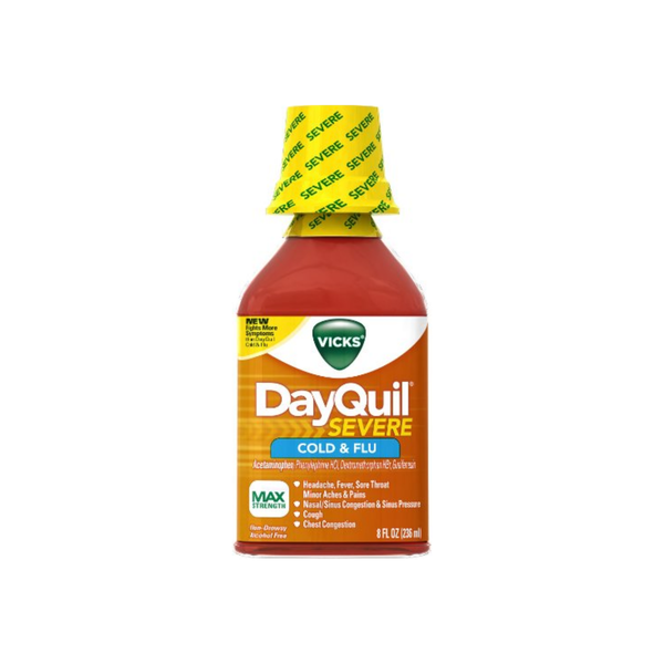 Vicks Dayquil Severe Cold & Flu Liquid, 8 Oz