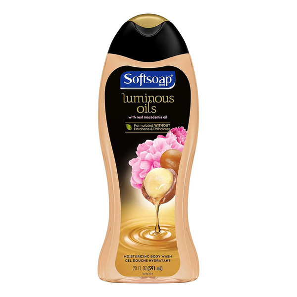 Softsoap Moisturizing Body Wash, Luminous Oils Macadamia Oil & Peony - 20 Fluid Ounce