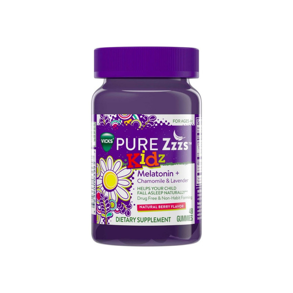Vicks Pure Zzzs Kidz Melatonin Gummies 48 Ea(Pack Of 2)