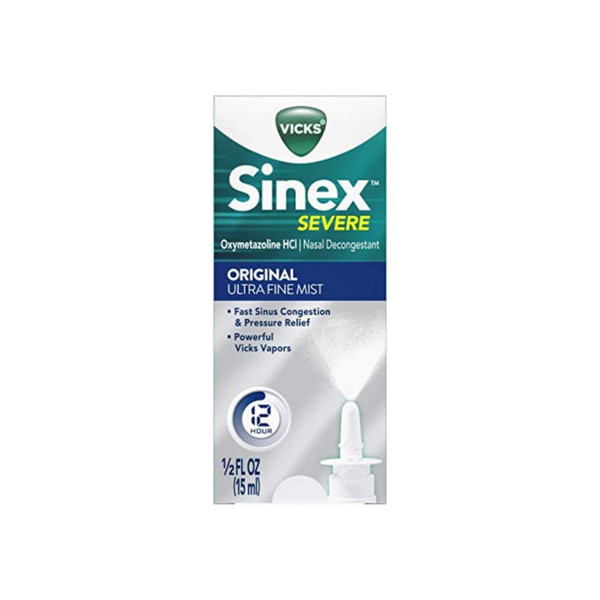 Vicks Sinex Severe Nasal Decongestant, Ultra Fine Mist With Menthol 0.50 Oz
