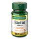 Natures Bounty Biotin 1000 Mcg Vitamin Supplement Tablets - 100 Ea