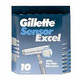 Gillette Sensor Excel Shaving Cartridges For Men - 10 Ea
