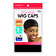 Donna Stocking Wig Caps in X Large Black for Full Coverage, 2 Ea