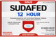 Sudafed 12 Hour Coated Caplets Maximum Strength 10 Tabs