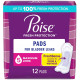 Poise Incontinence Bladder Control & Postpartum Pads - 12 Ct
